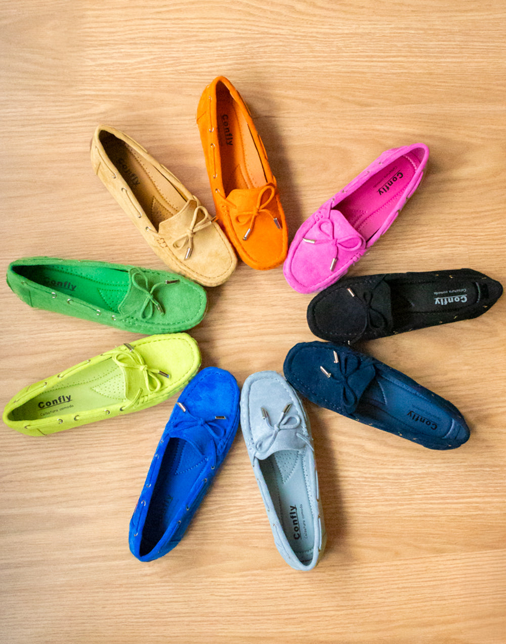 Mocasines efecto ante azul celeste tienda de mujeres muestrarios ropa calzado mocasin mocasines efecto ante suave lazo cordel accesorios complementos