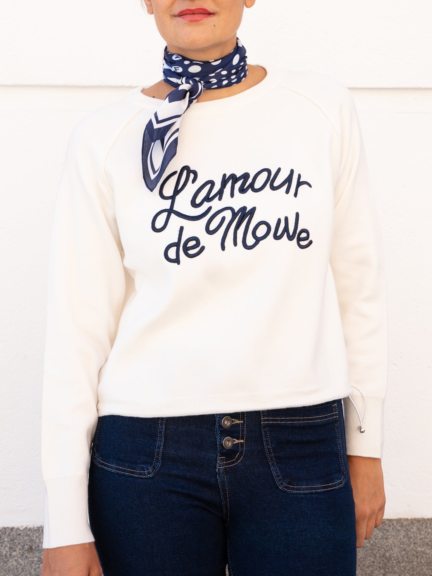 Sudadera `L'Amour´ blanco MUESTRARIOS DE ROPA Y MODA DE MUJER