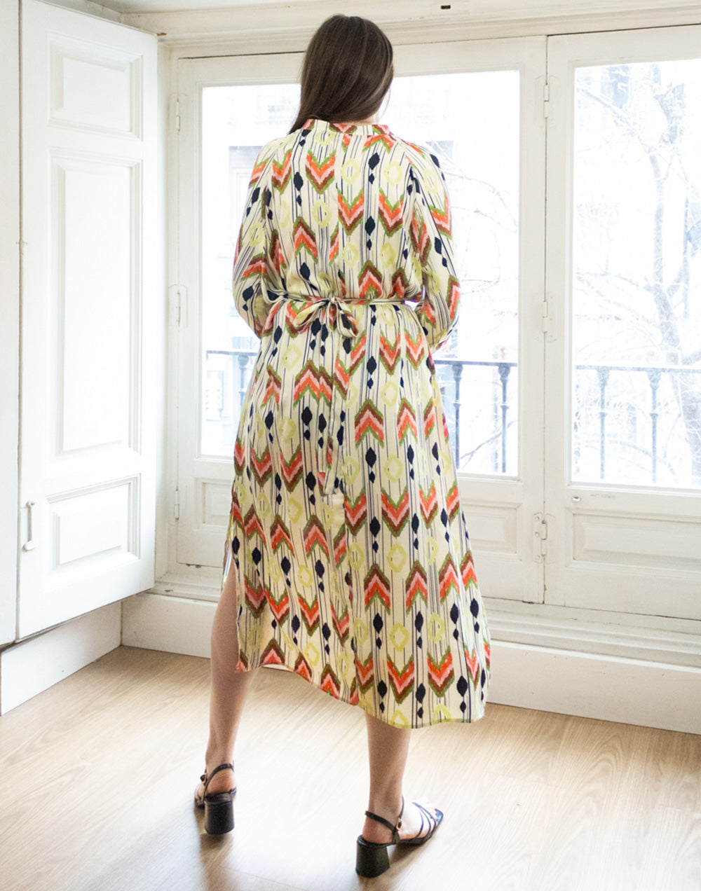 Vestido largo boho estampado ikat multicolor muestrarios de ropa y moda de mujer ideas para vestir bien con talla grande plus