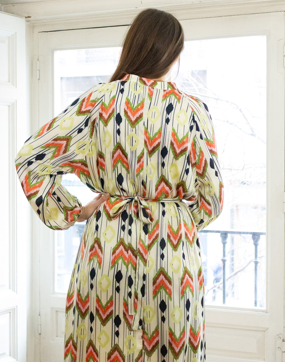 Vestido largo boho estampado ikat multicolor muestrarios de ropa y moda de mujer ideas para vestir bien con talla grande plus