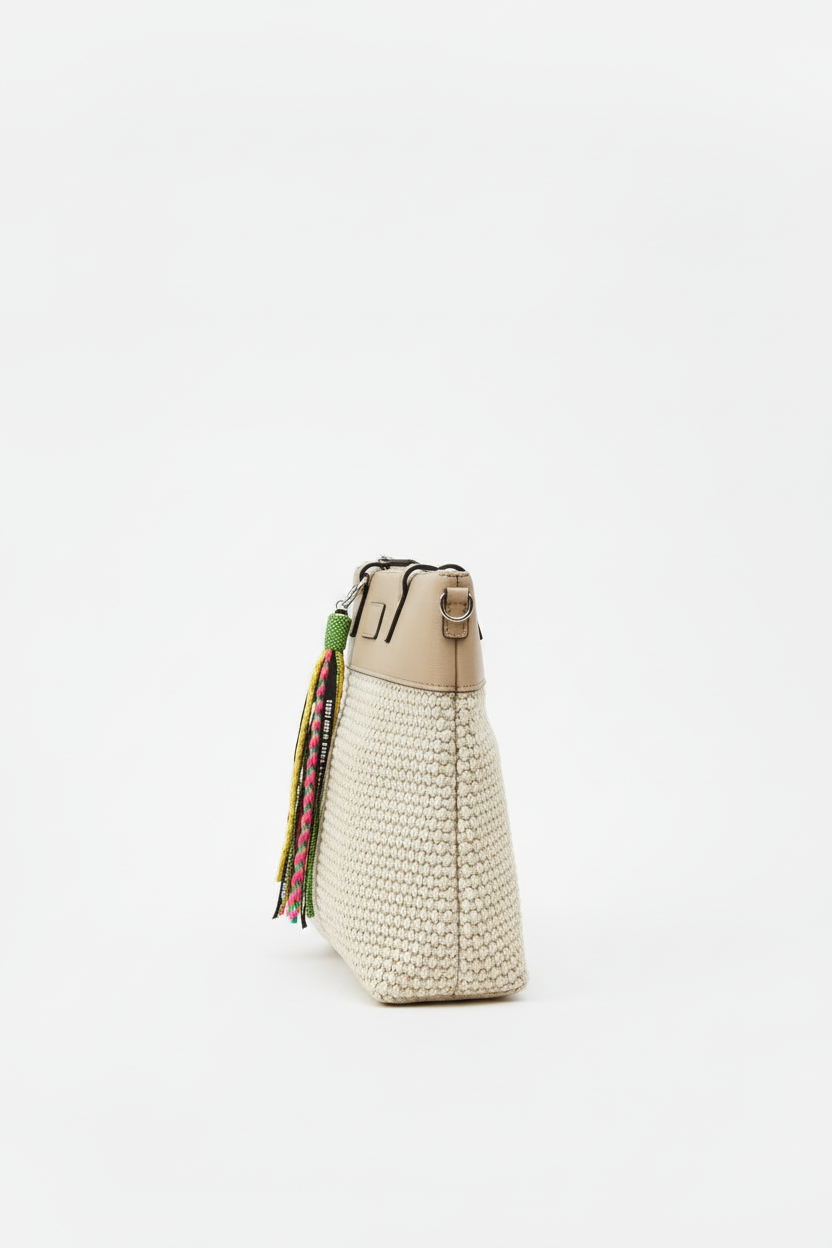Bolso rafia vista lateral
