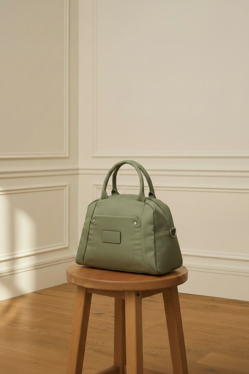 Bolso verde tres cuartos