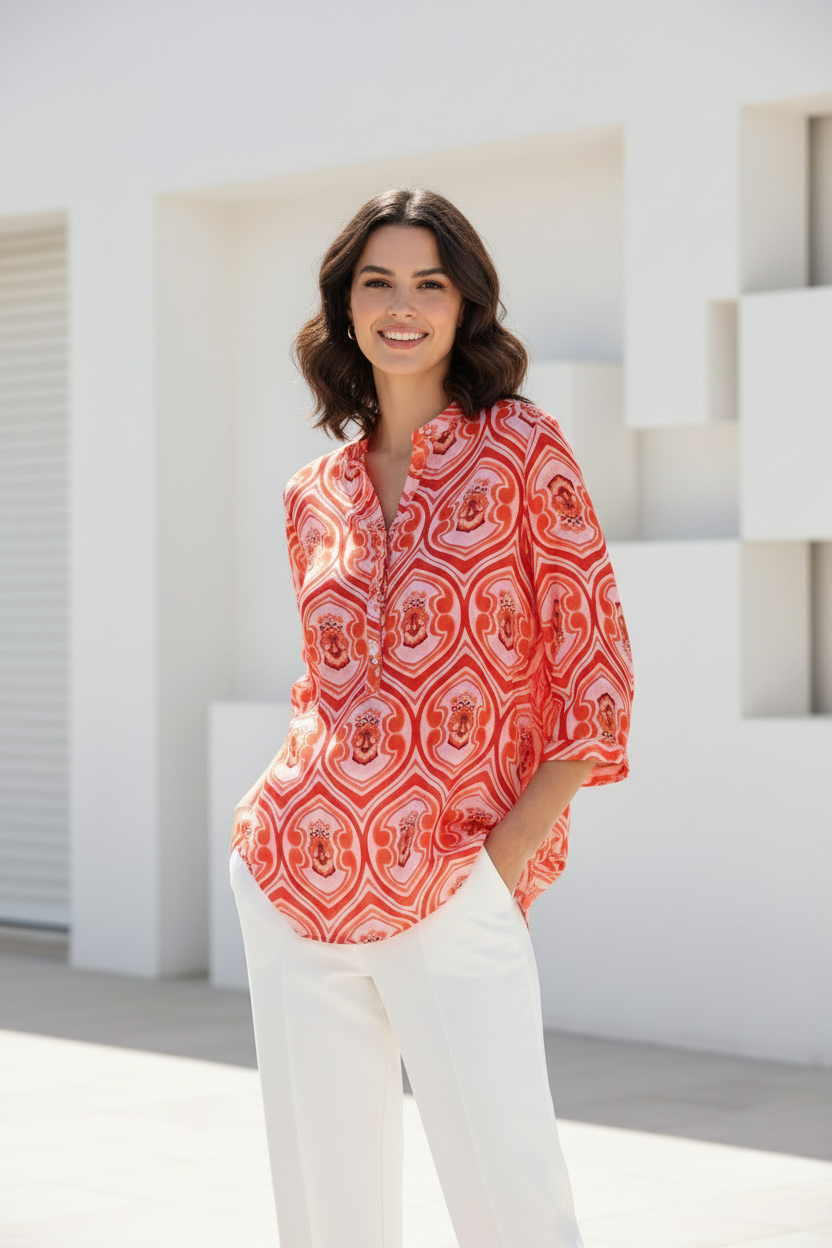 Camisa roja - 3/4 frontal