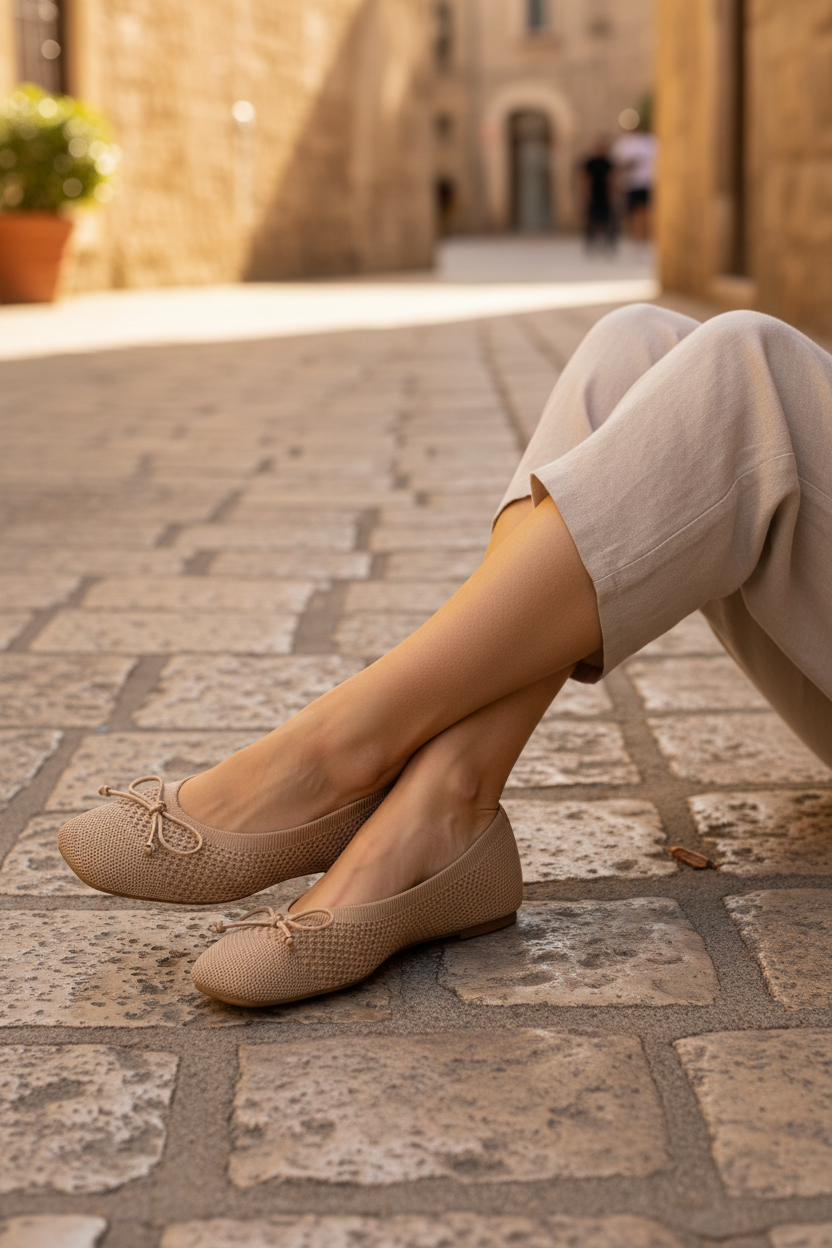 Cenital bailarina beige