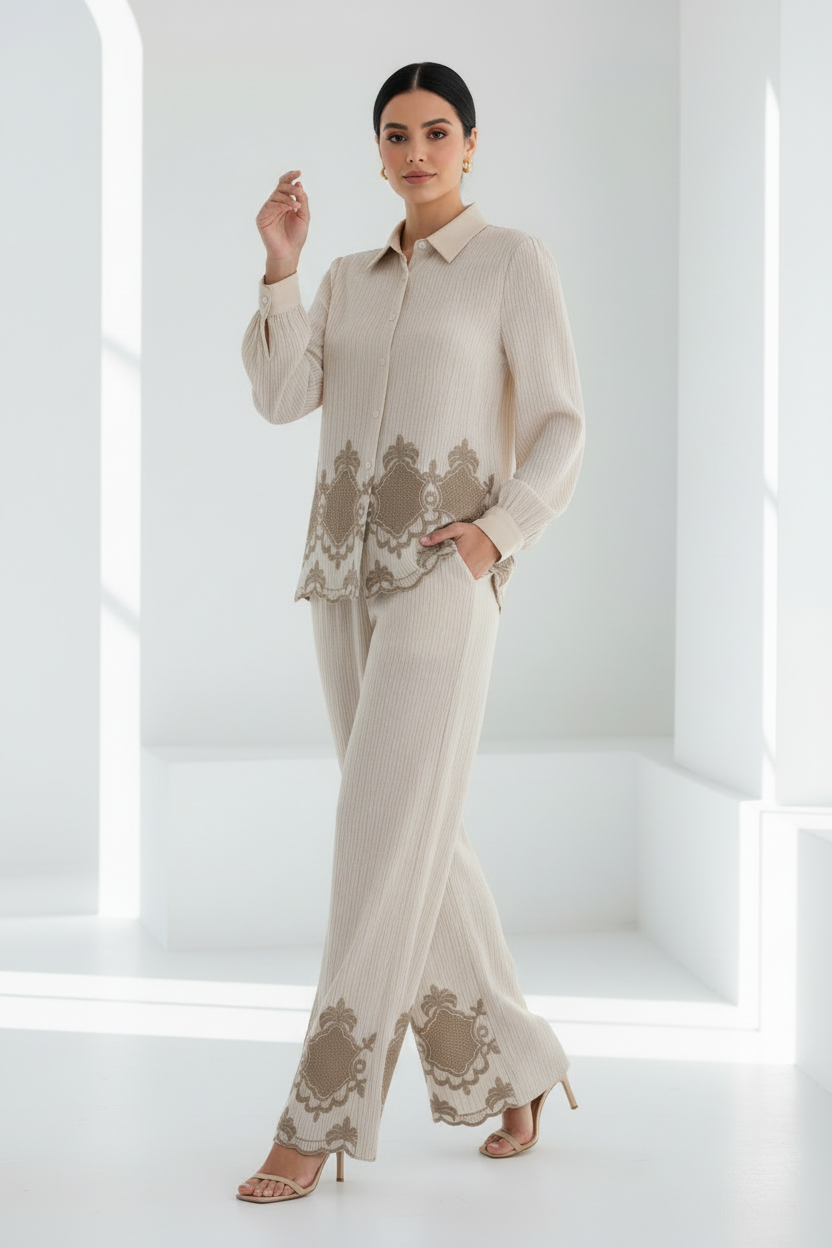 Conjunto beige - posición alternativa