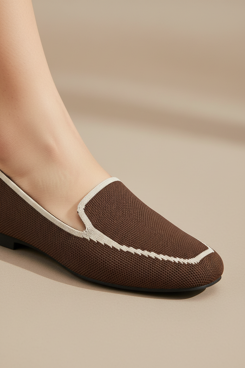 Detalle mocasín marrón