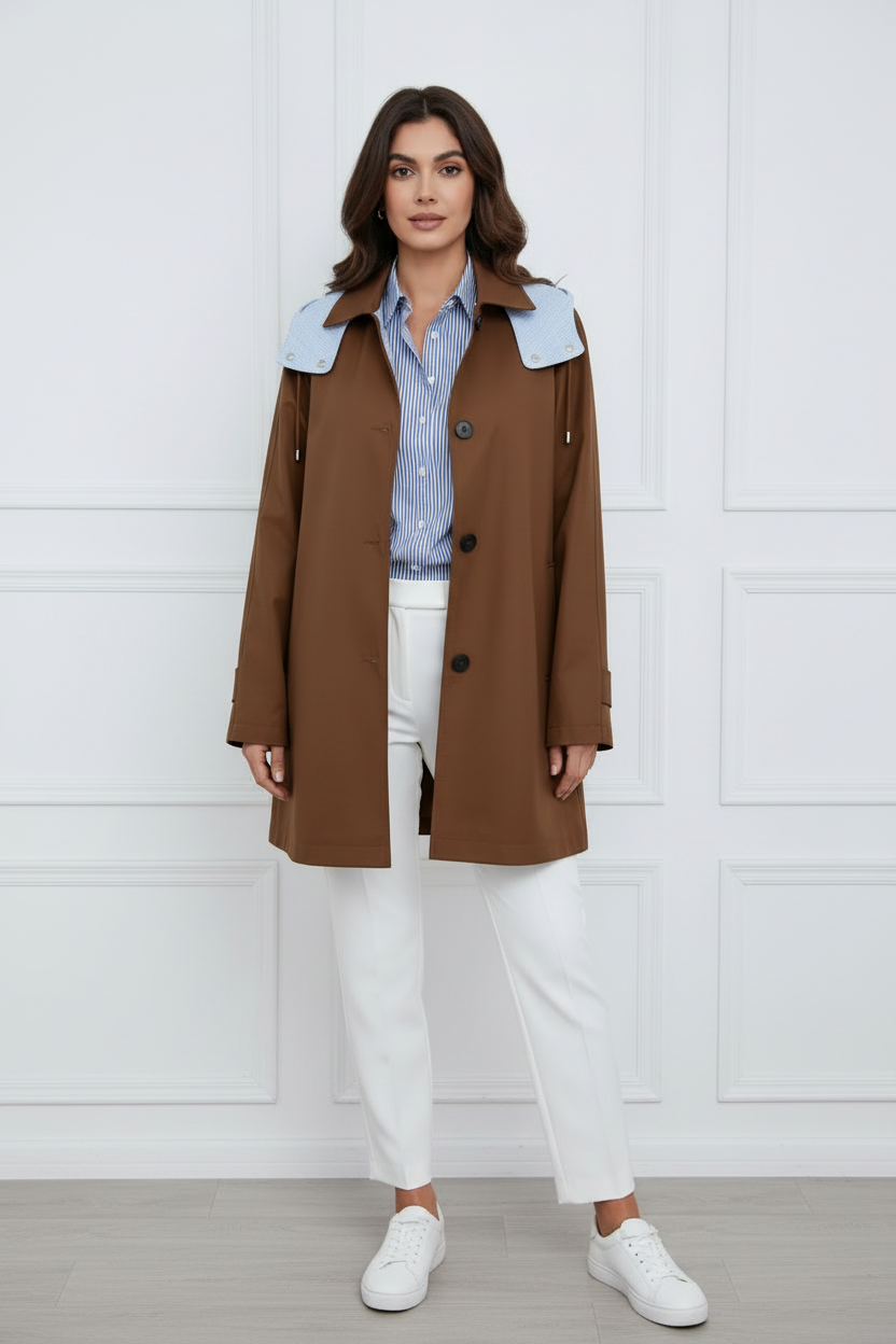 Gabardina marrón - vista completa