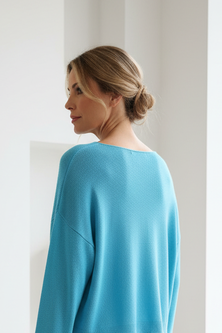 Jersey turquesa - vista trasera