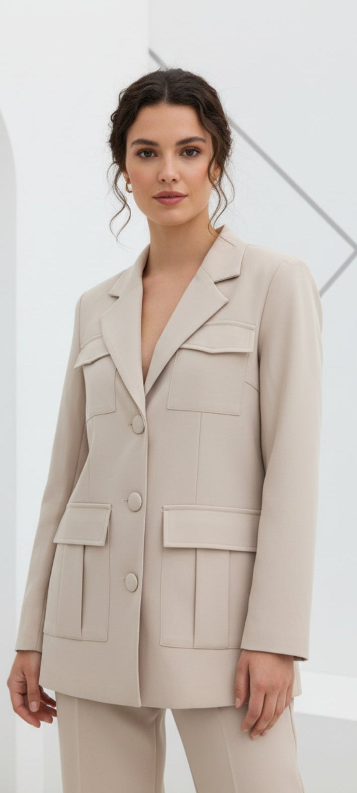 Americana sahariana beige