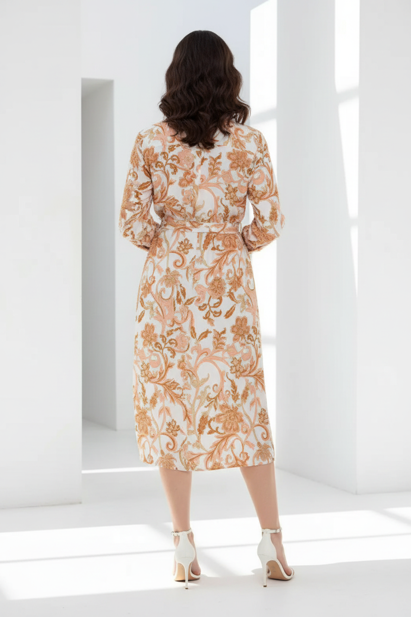 Vestido camel vista trasera