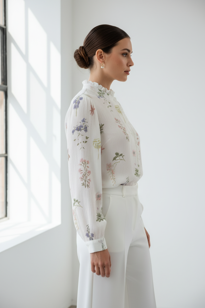 Vista lateral corregida - Blusa floral 1D1844