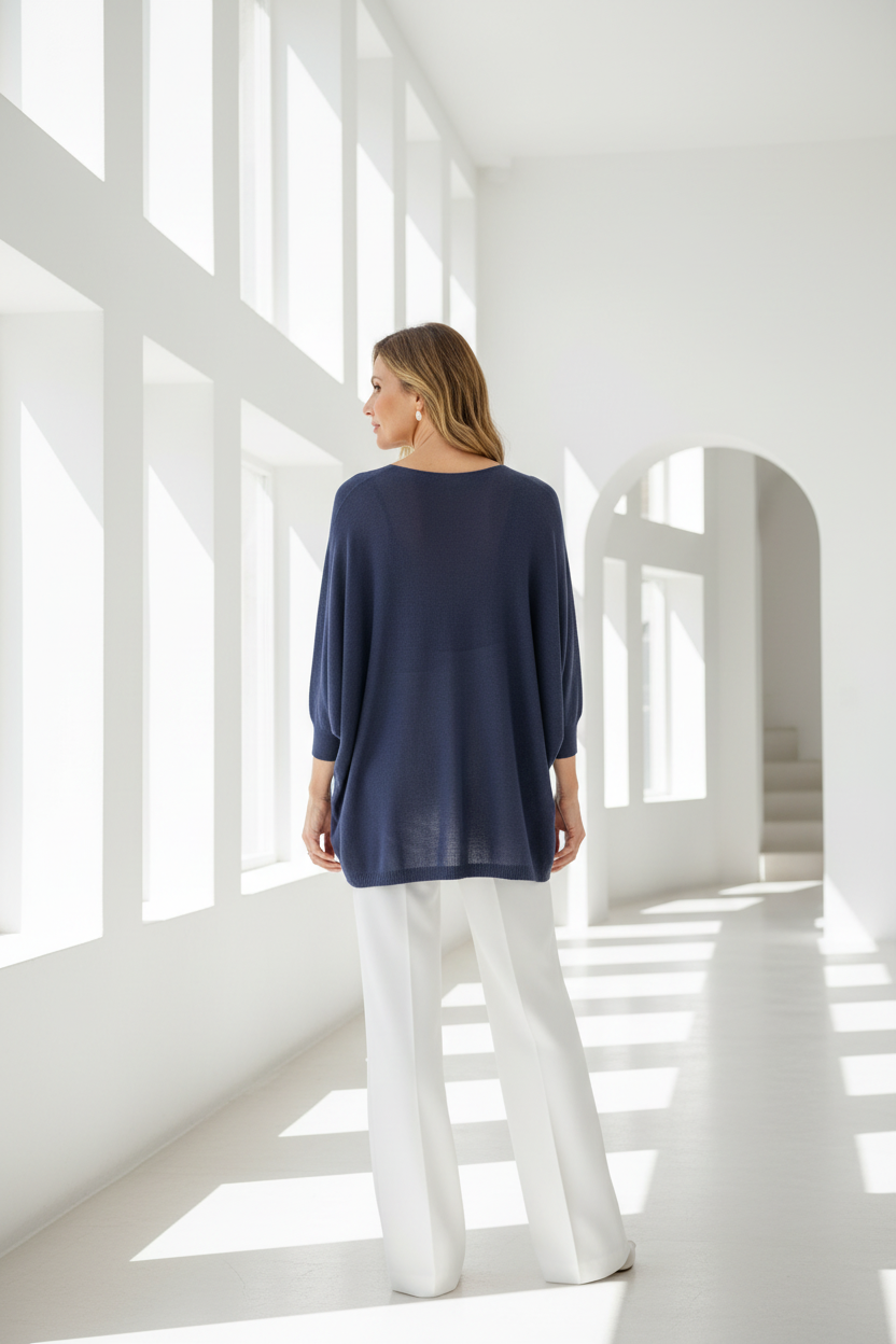 Vista trasera - jersey azul marino V