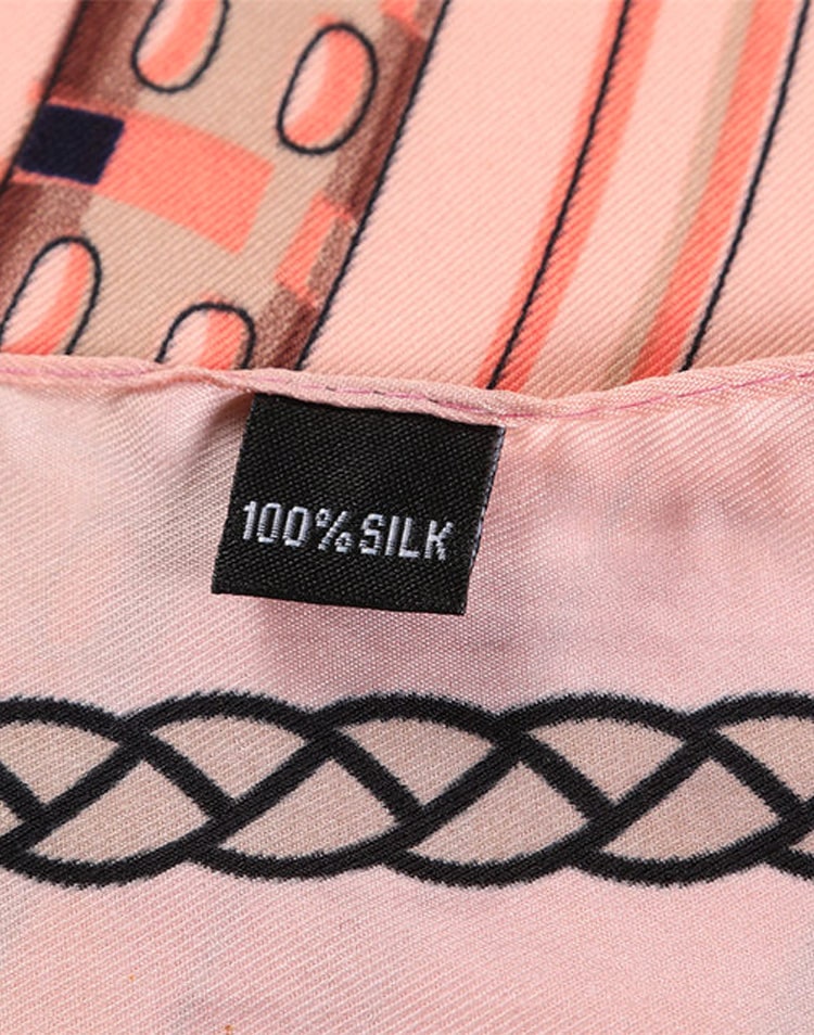 Pañuelo de seda doble diseño rosa muestrarios tienda de ropa de mujer y accesorios de moda de mujer