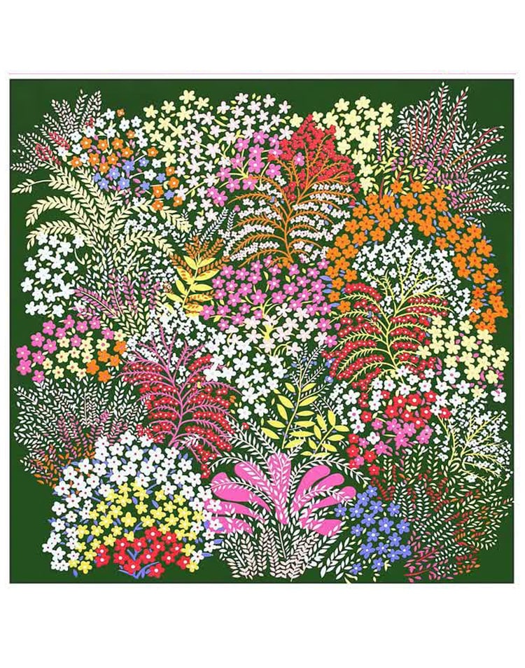 Pañuelo de seda flores de colores muestrarios tienda de ropa de mujer y accesorios de moda de mujer