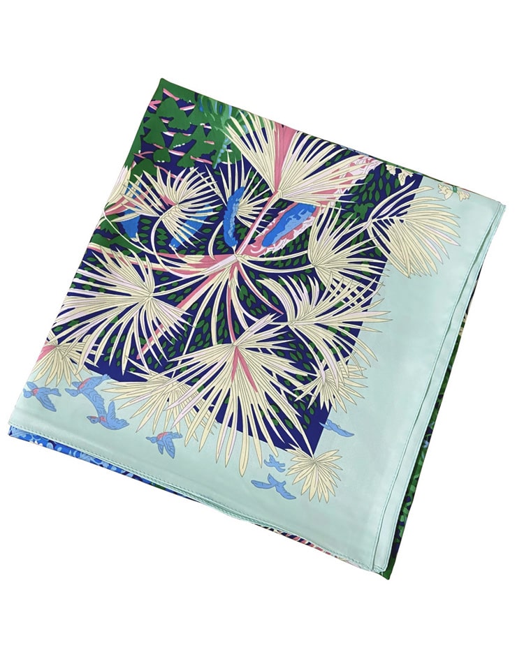 Pañuelo de seda libro de la selva muestrarios tienda de ropa de mujer y accesorios de moda de mujer