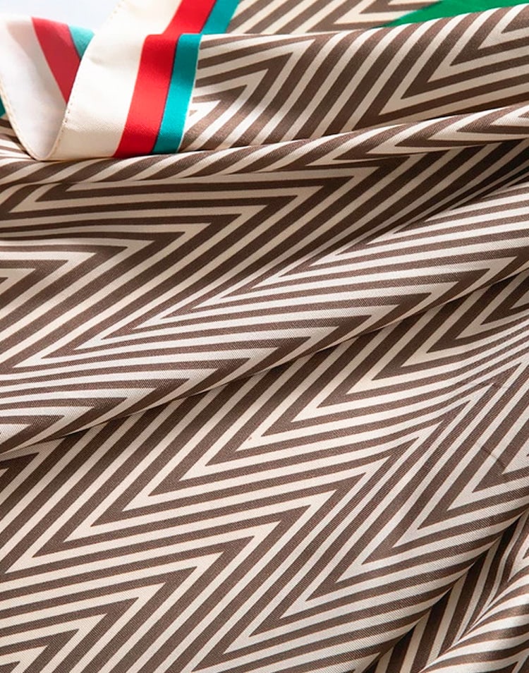 Pañuelo seda flor ave del paraíso muestrarios tienda de ropa de mujer y accesorios de moda de mujer