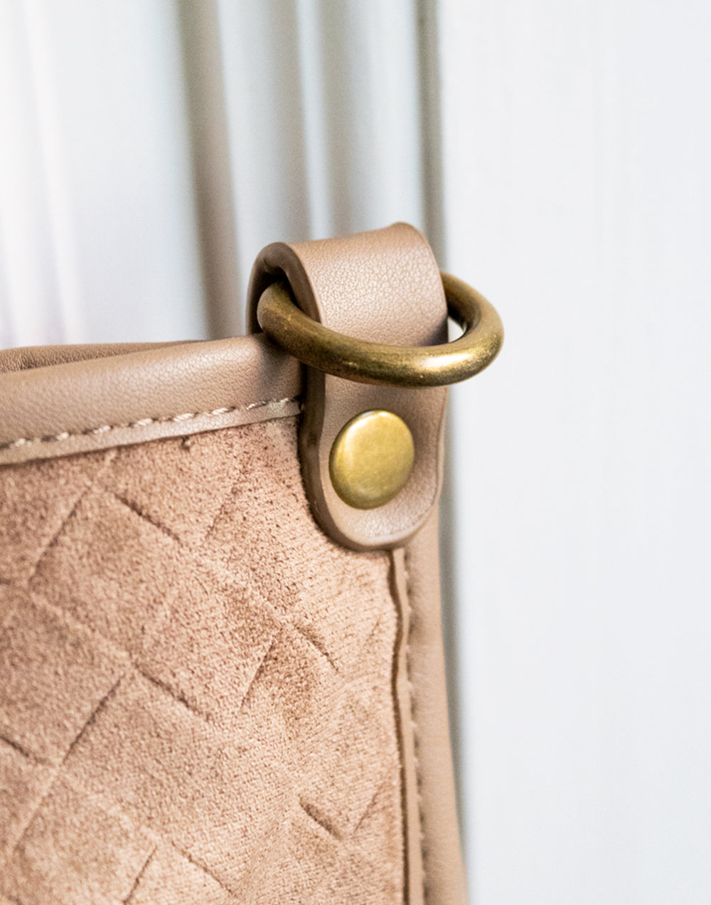 Bolso tote efecto trenzado camel mujer bolsos bolso tienda de ropa muestrarios complementos correa extraible correa efecto piel efecto trenzado asas