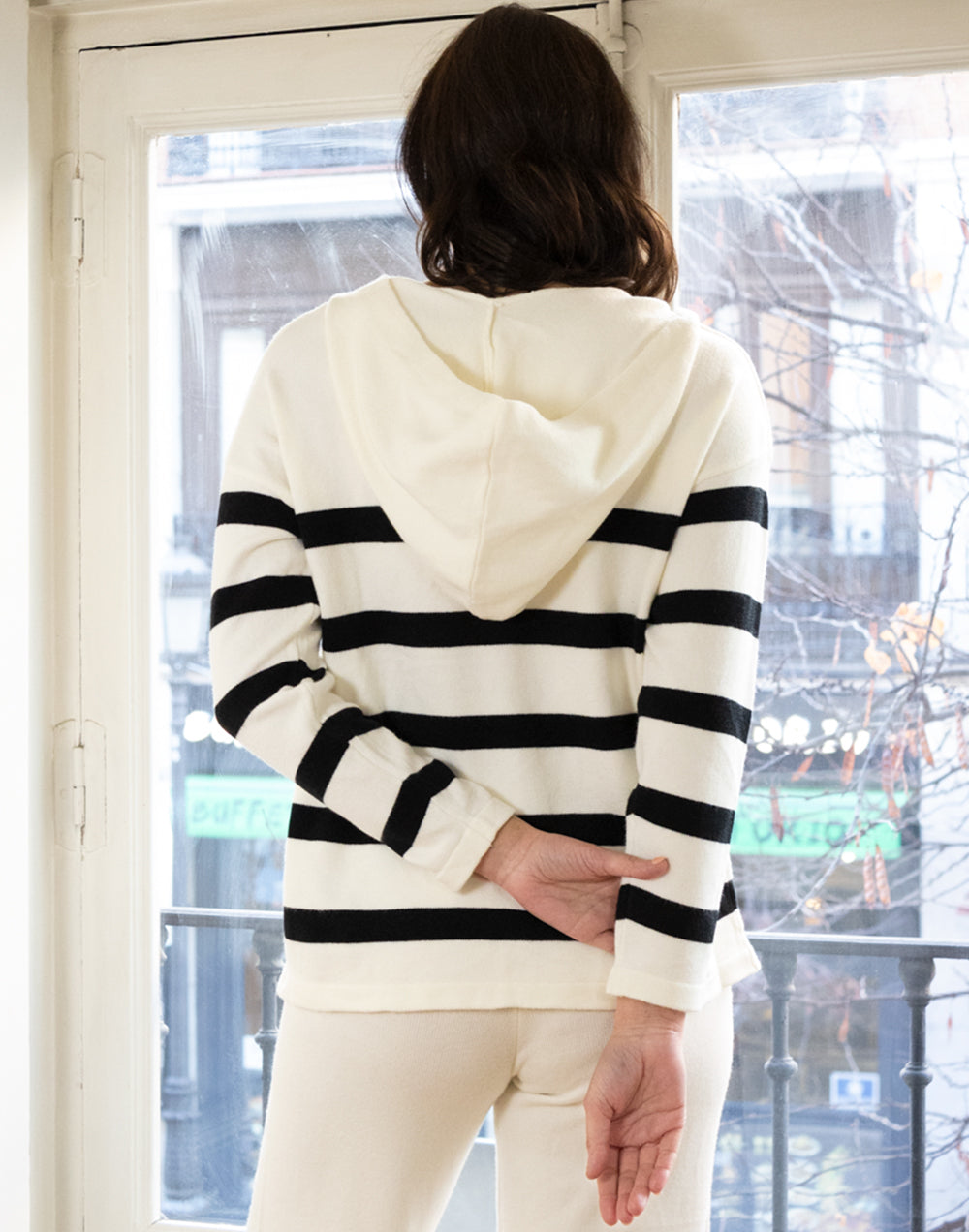 Jersey marinero con capucha blanco muestrarios de ropa y moda de mujer ideas para vestir con talla grande plus