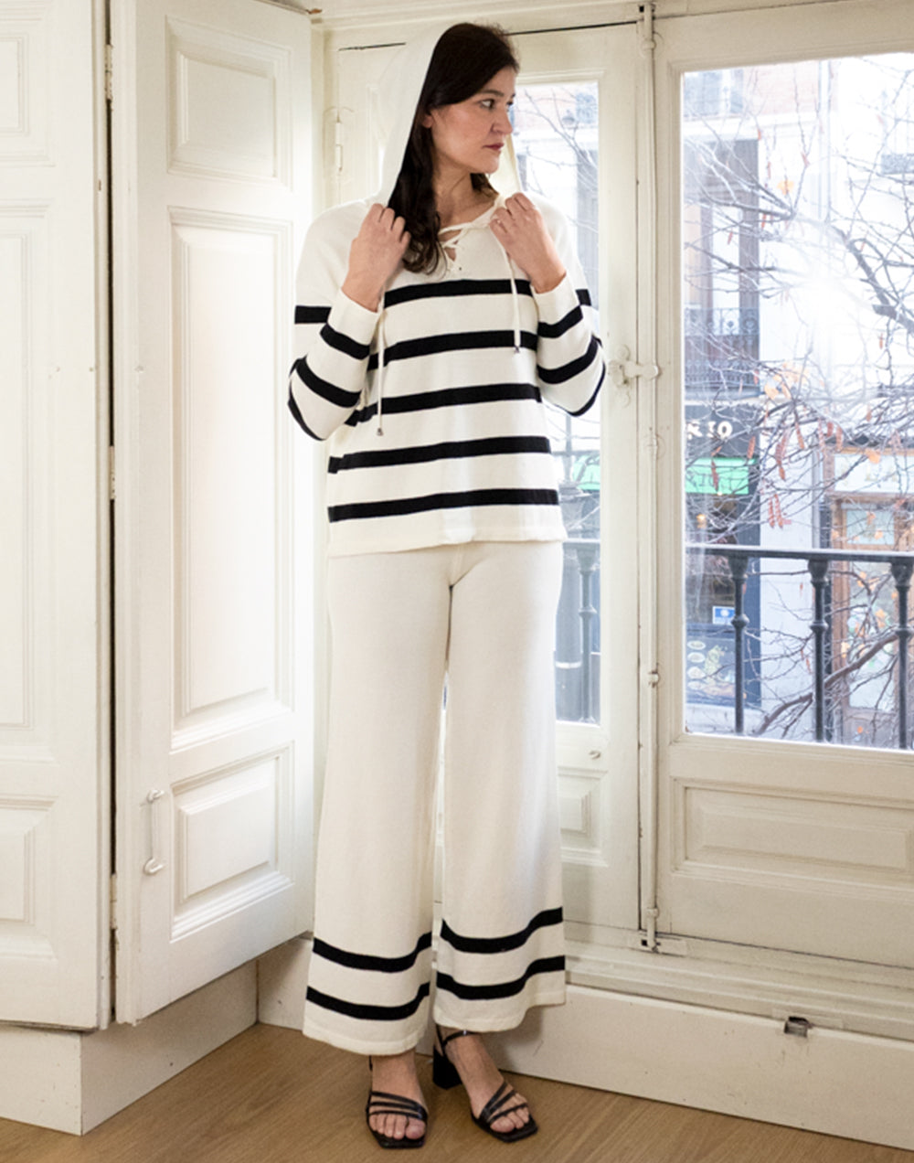 Jersey marinero con capucha blanco muestrarios de ropa y moda de mujer ideas para vestir con talla grande plus