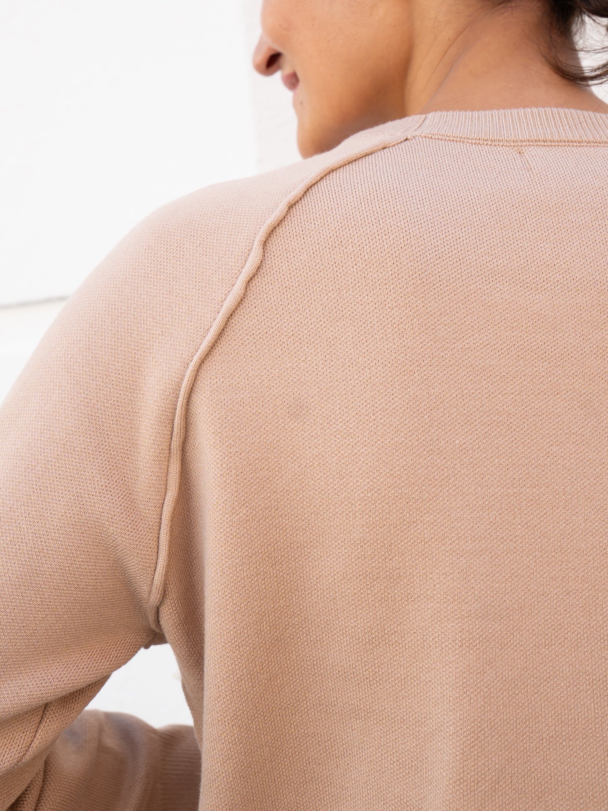 Sudadera `L'Amour´ camel muestrarios de ropa y moda de mujer chaleco acolchado rombos 