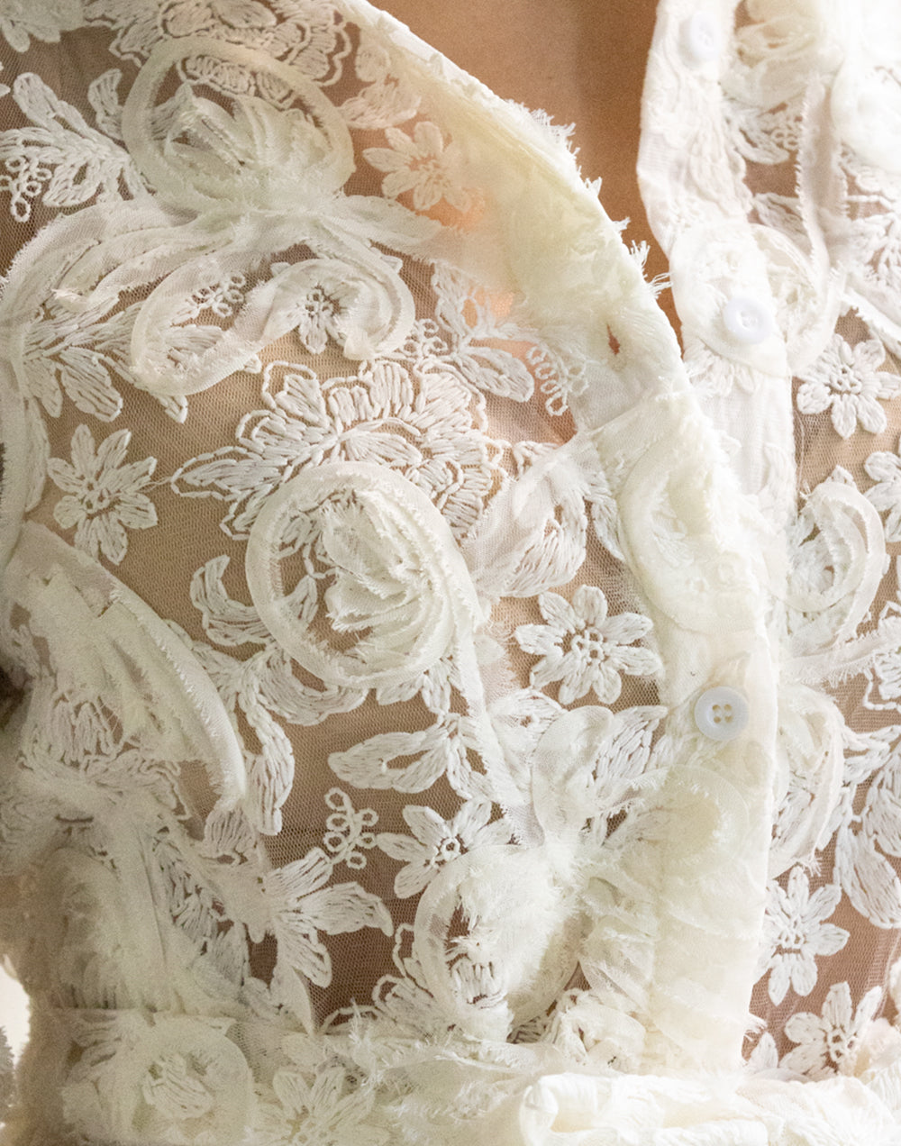 Vestido camisero de tul bordado blanco muestrarios de ropa y moda de mujer vestir bien vestido espectacular