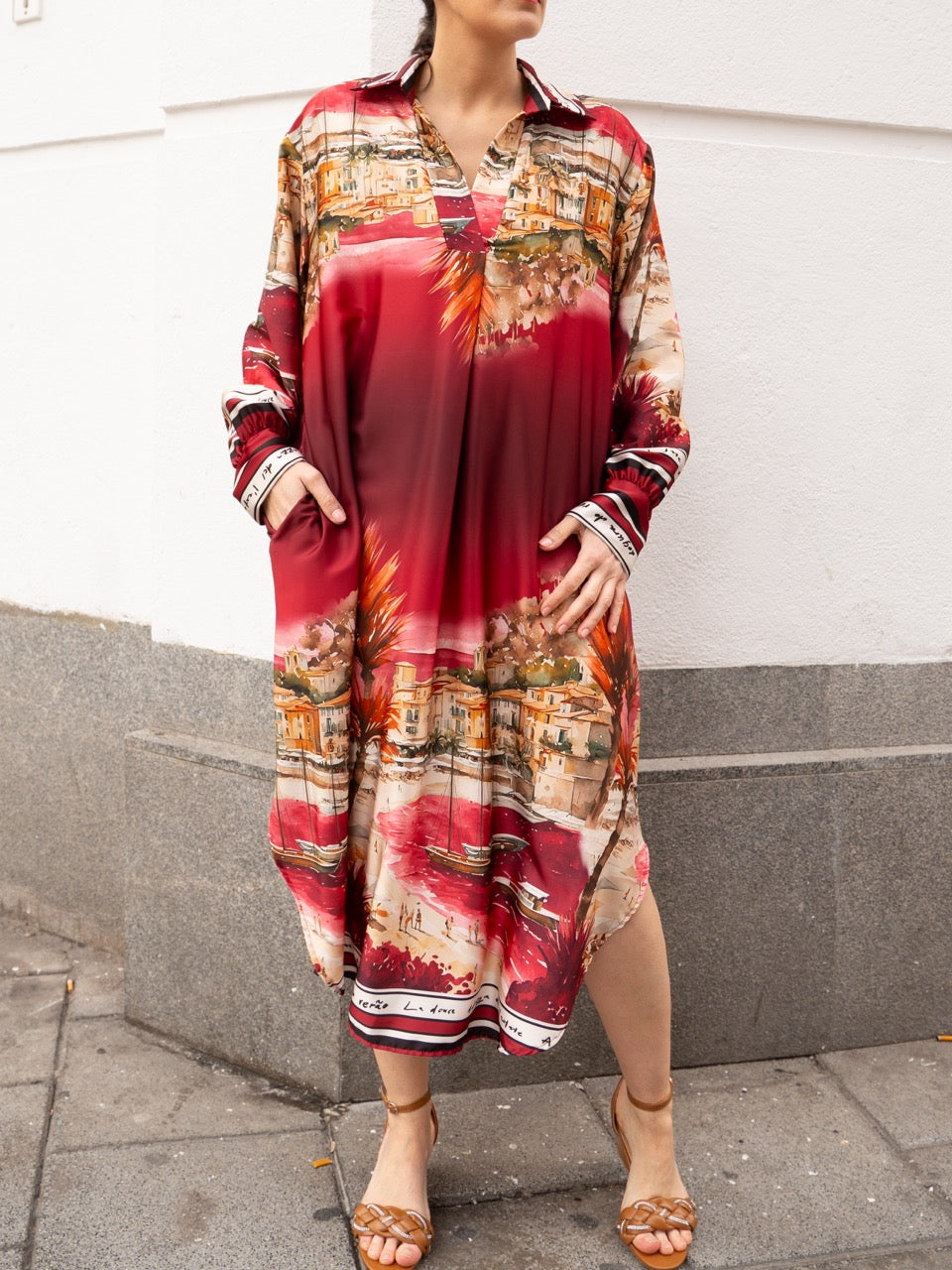 Vestido kaftán estampado Italia muestrarios de ropa y moda de mujer ideas mujer talla grande plus invitada ideal 