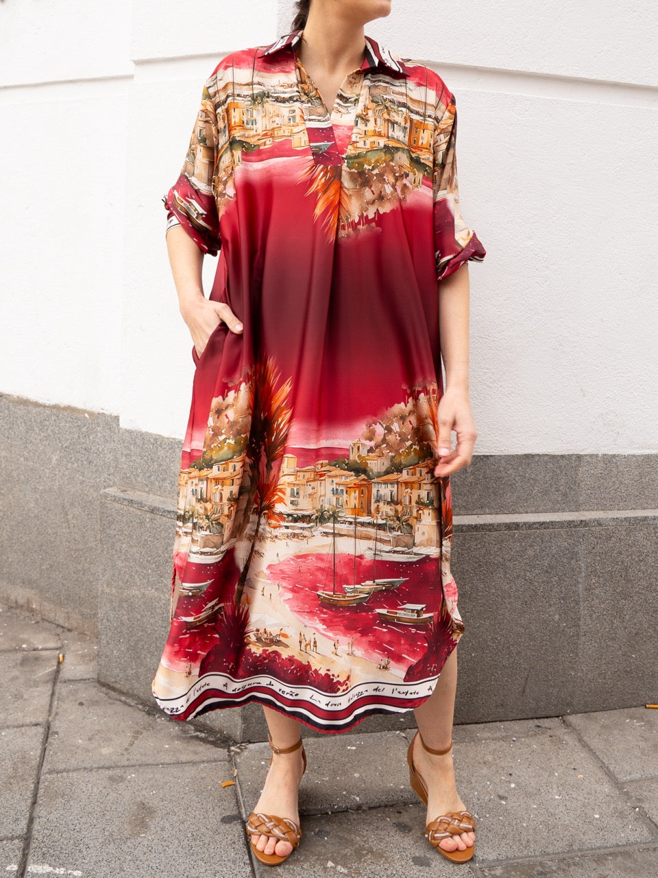 Vestido kaftán estampado Italia muestrarios de ropa y moda de mujer ideas mujer talla grande plus invitada ideal 