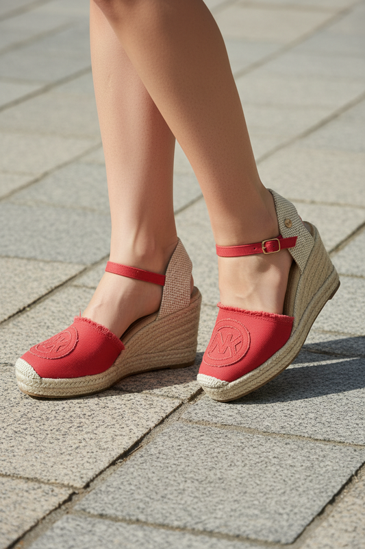 Alpargata cuña roja con modelo