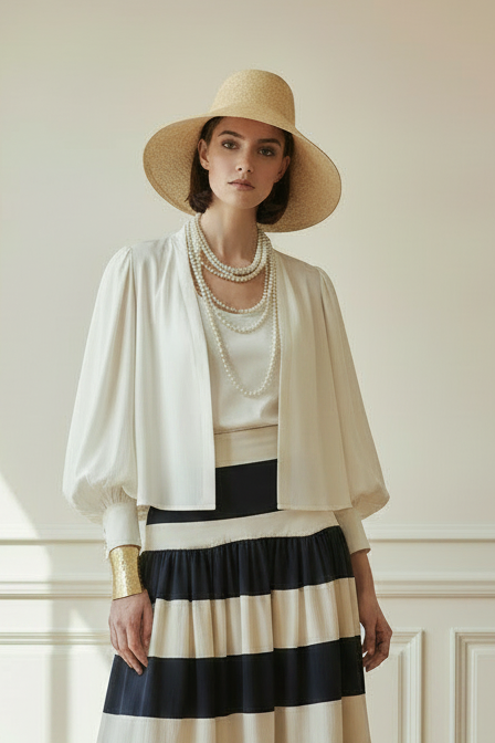 Blusa muy corta puños sin botones