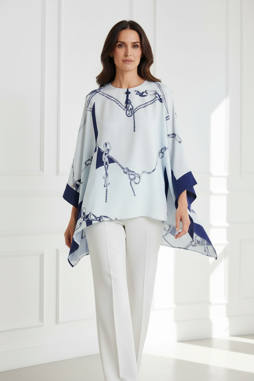 Blusa náutica en movimiento