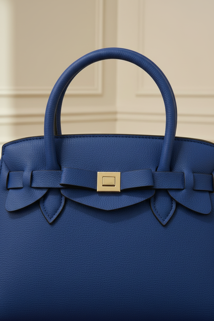 Bolso azul Klein - detalle