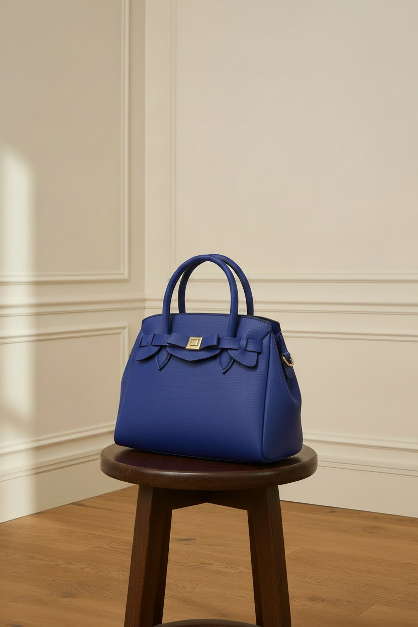 Bolso azul Klein - lateral