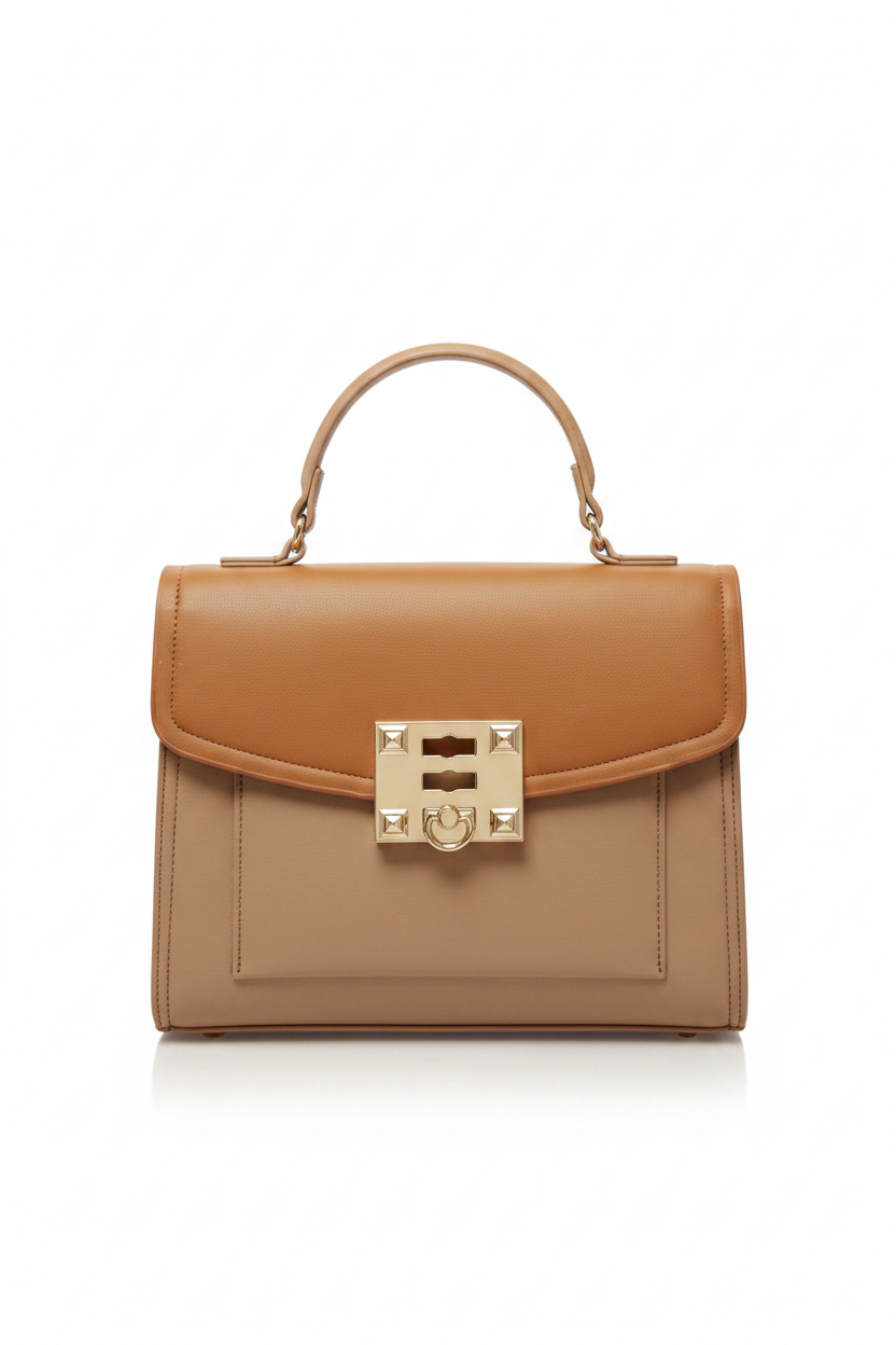 Bolso beige frontal