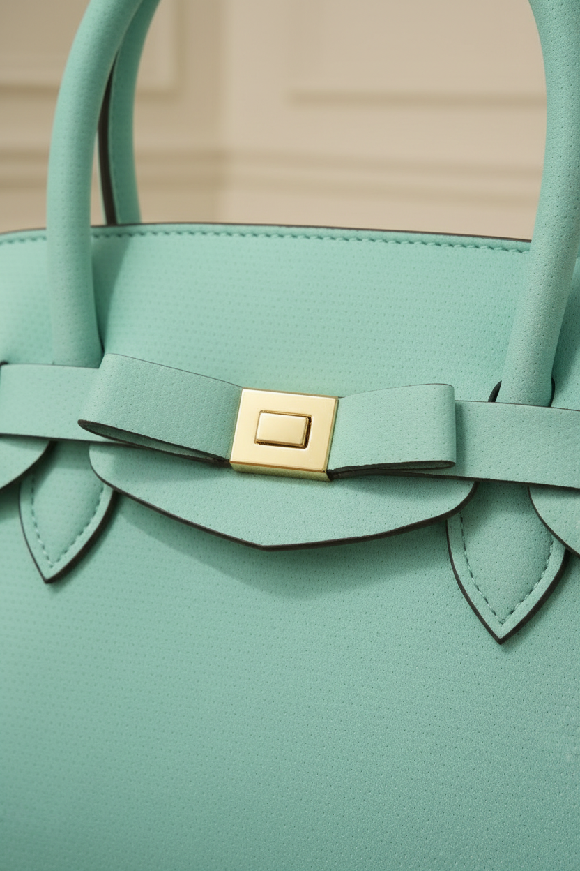 Bolso Birkin neopreno agua marina - maxi