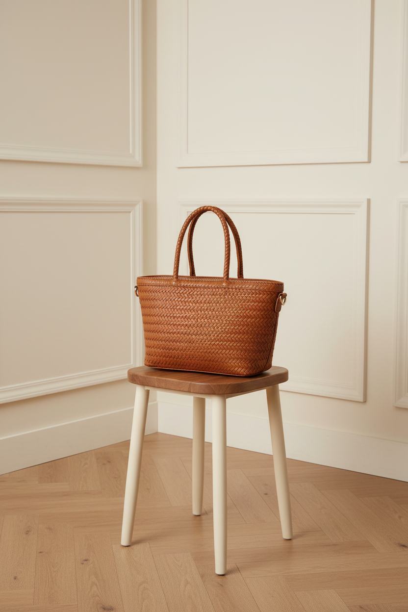 Bolso camel - lateral
