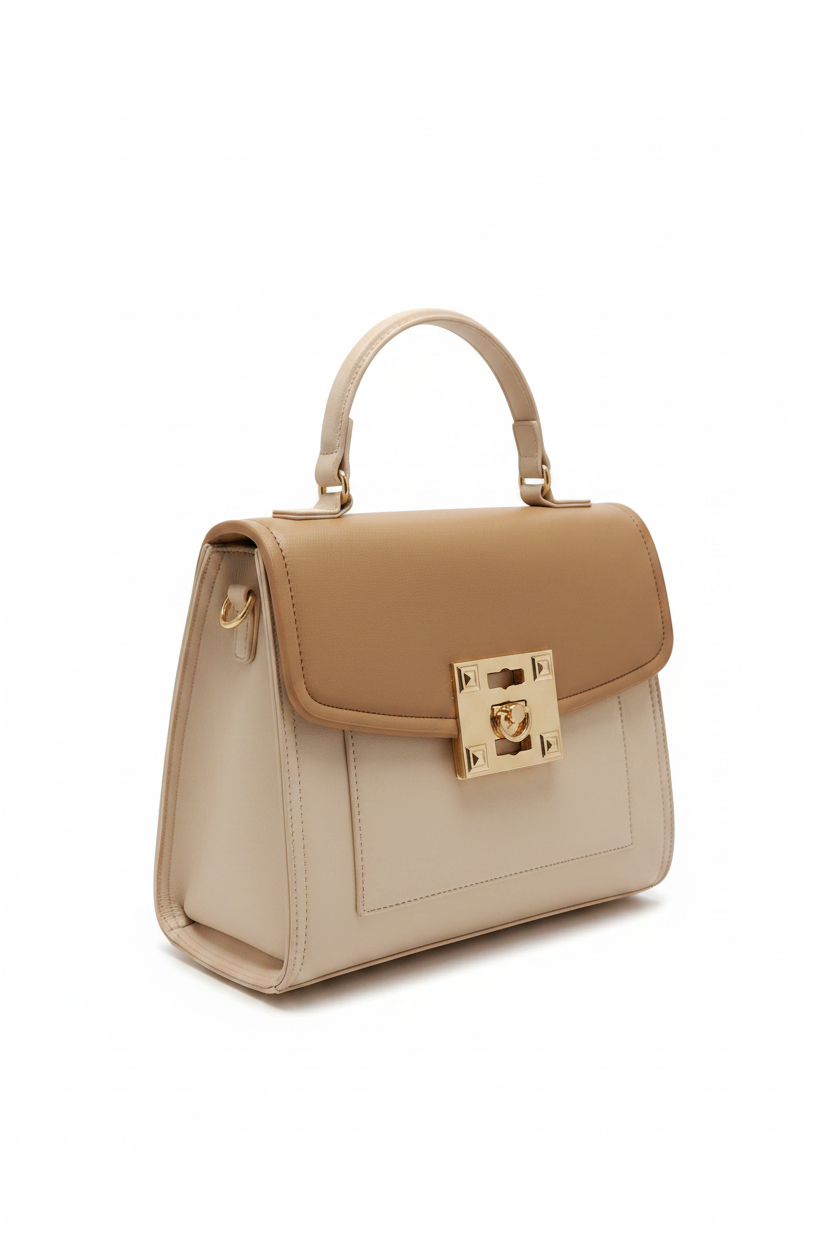 Bolso crema-camel 3/4