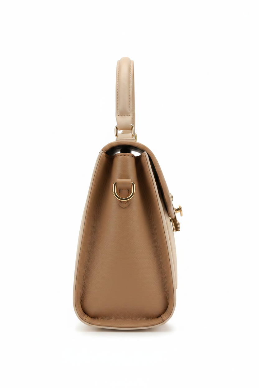 Bolso crema-camel lateral