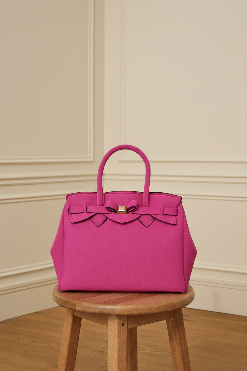 Bolso fucsia detalle