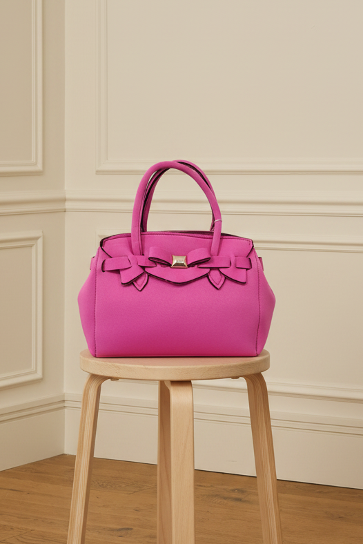 Bolso Birkin en neopreno fucsia mediano