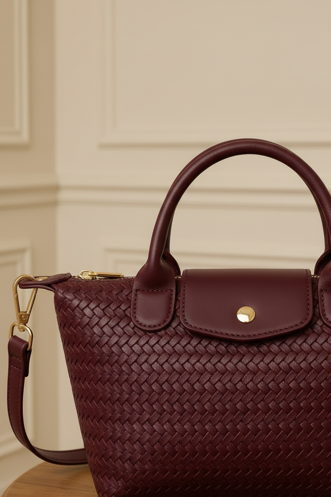 Bolso granate - detalle