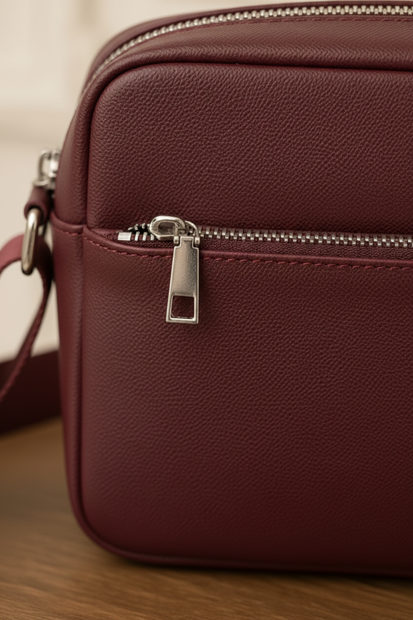 Bolso granate detalle