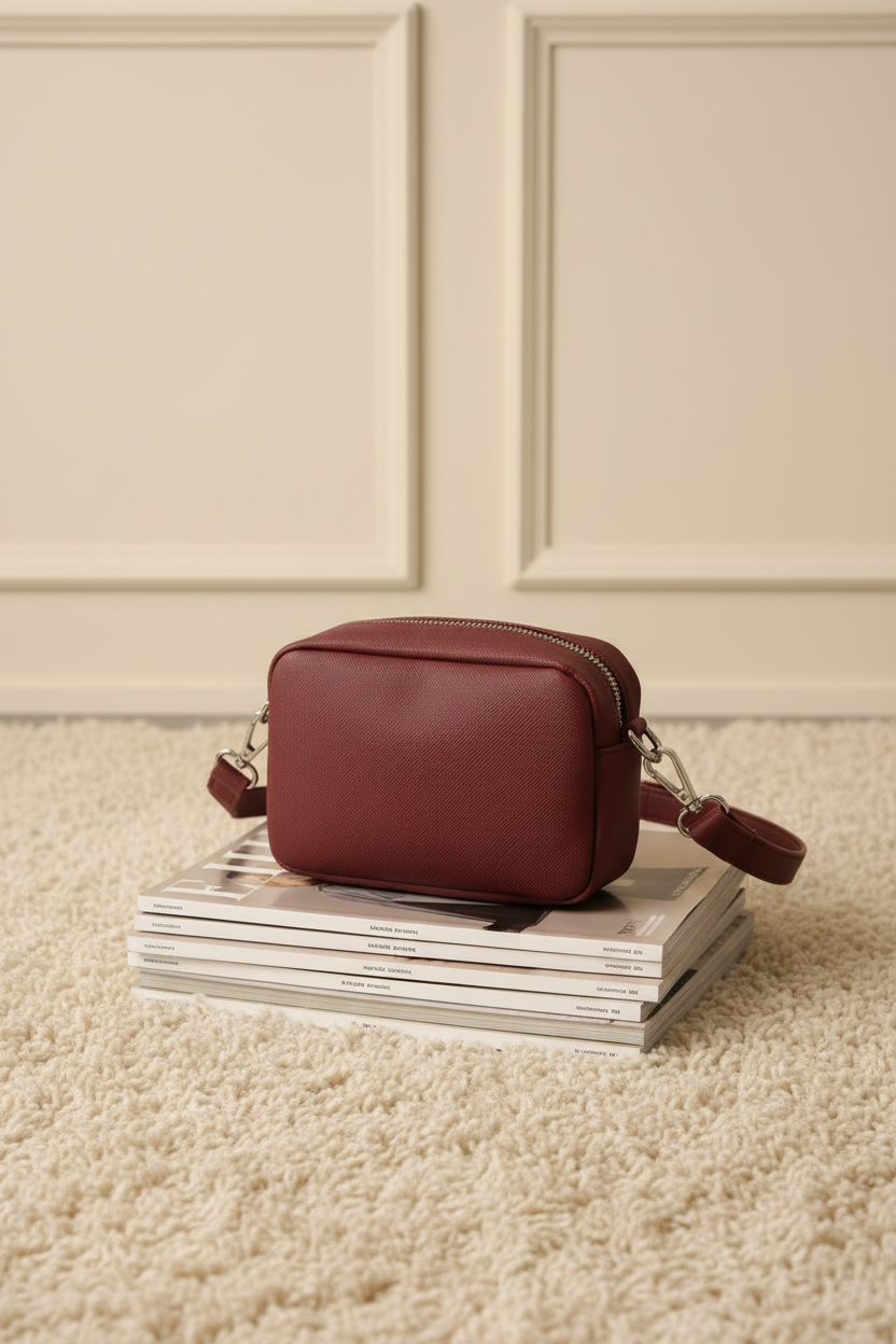 Bolso granate frontal