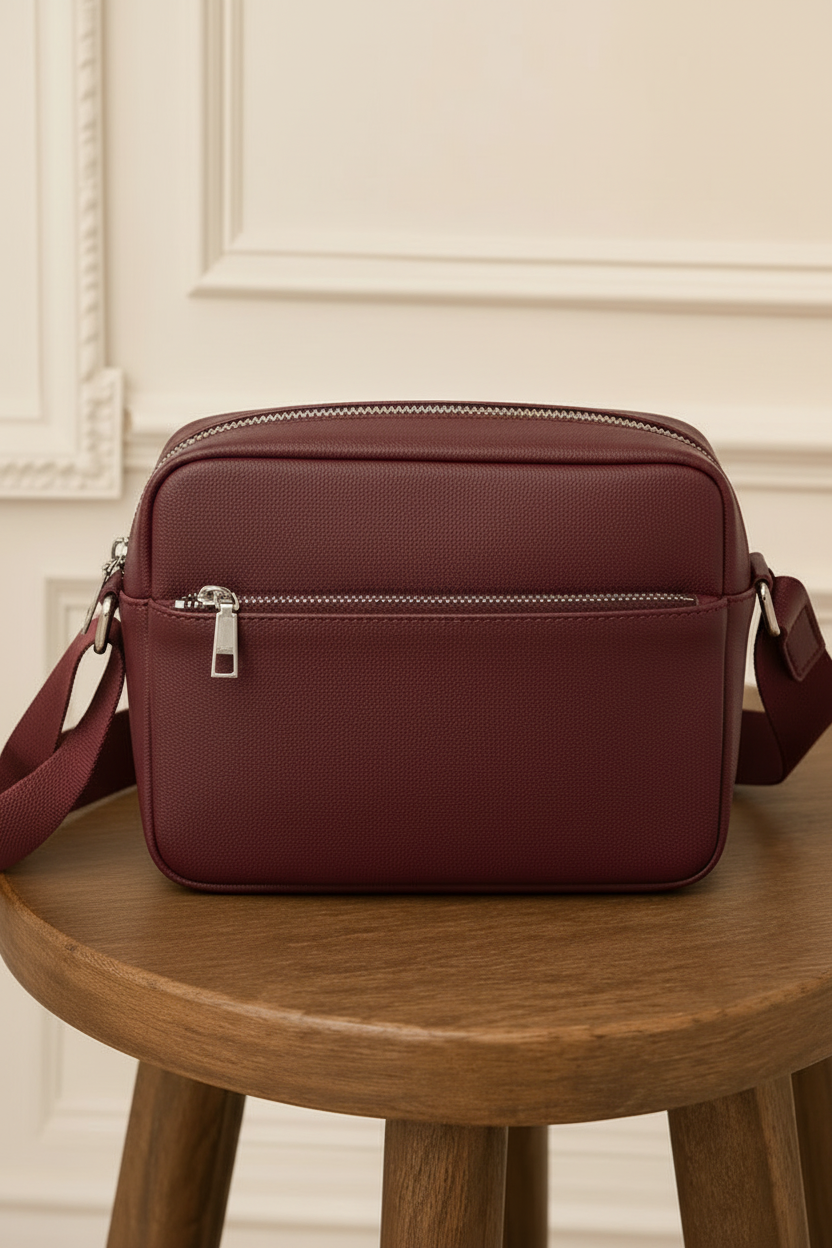 Bolso granate frontal