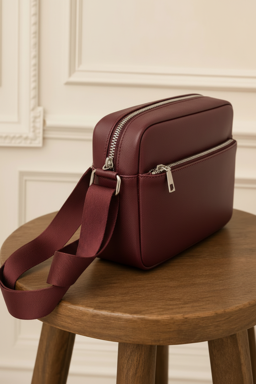 Bolso granate lateral
