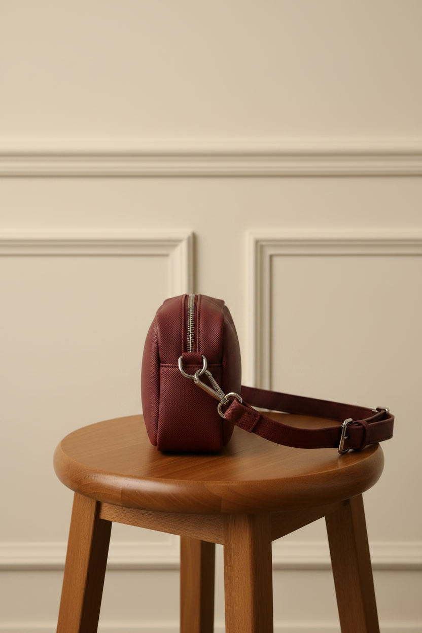 Bolso granate lateral