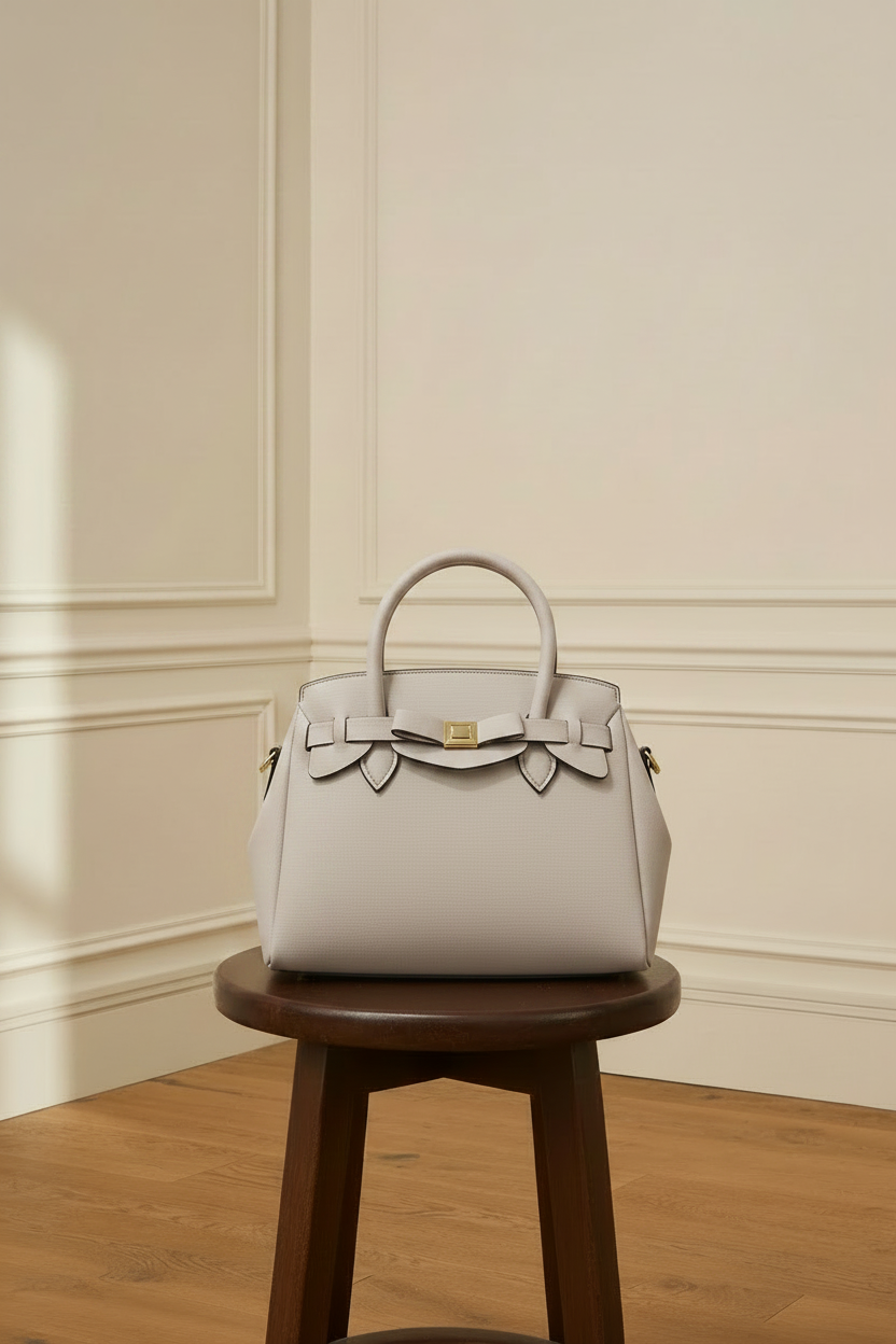 Bolso gris perla - frontal
