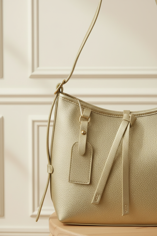 Bolso hobo dorado - detalle