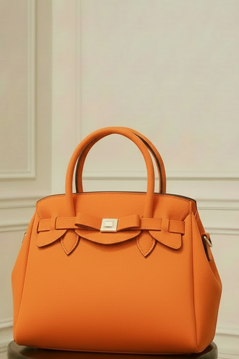 Bolso Birkin en neopreno naranja grande