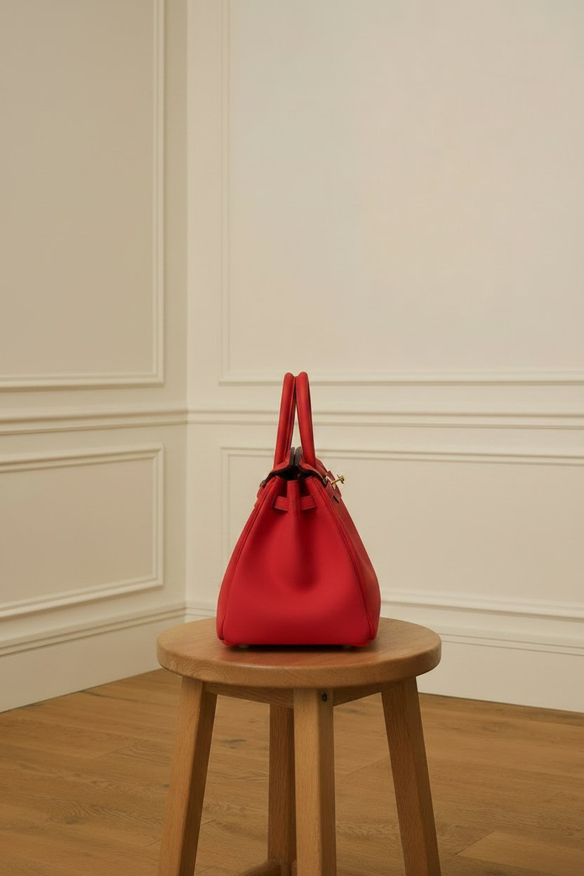 Bolso rojo grande - lateral