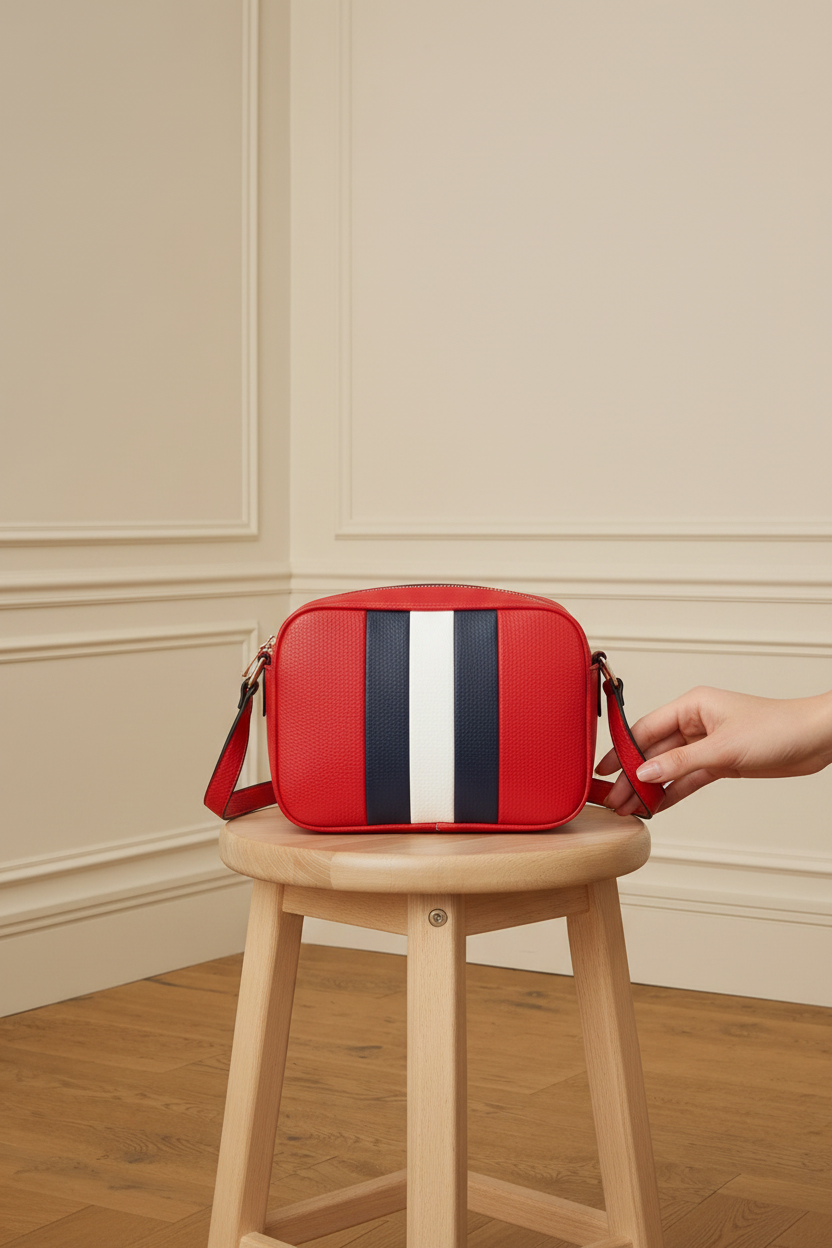 Bolso rojo náutico - frontal